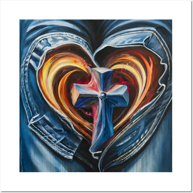 Denim Love 6 Wall Art by MiracleROLart